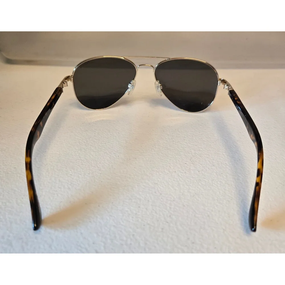 Floats‎ Italian Design Polarized Sunglasses Aviator Silver Tortoise Shell F4167